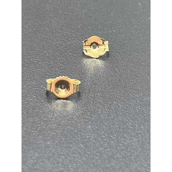 Yellow Gold 14K light Citrine Quartz 3mm Buttercup Flower Stud Earrings - Picture 5 of 12